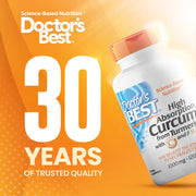 DOCTOR'S BEST High Absorption Curcumin Regular from Turmeric Root with C3 Complex & BioPerine, 1000mg - 120 TabLETSs