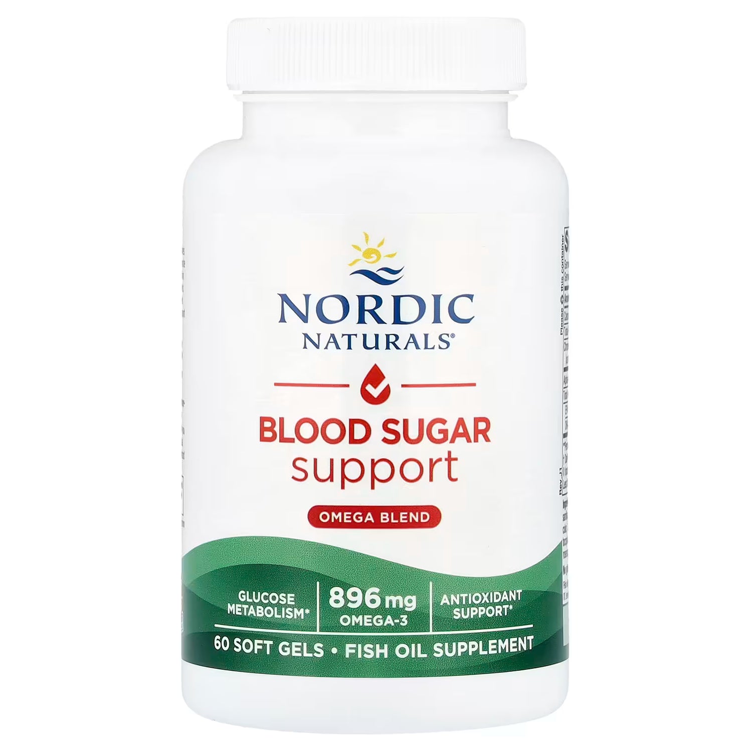 Nordic Naturals Omega Metabolic Blend bottle with ALA and Chromium, 60 soft gels.
