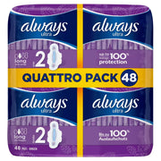 Front image: Always Ultra long pads size 2 wings sanitary pads 48 pack