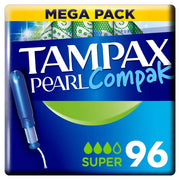 Tampax Pearl Compak Super Tampons 96 Pack