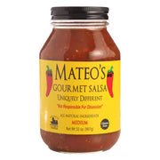 Mateo's Gourmet Salsa Medium Heat restaurant style salsa jar 907g