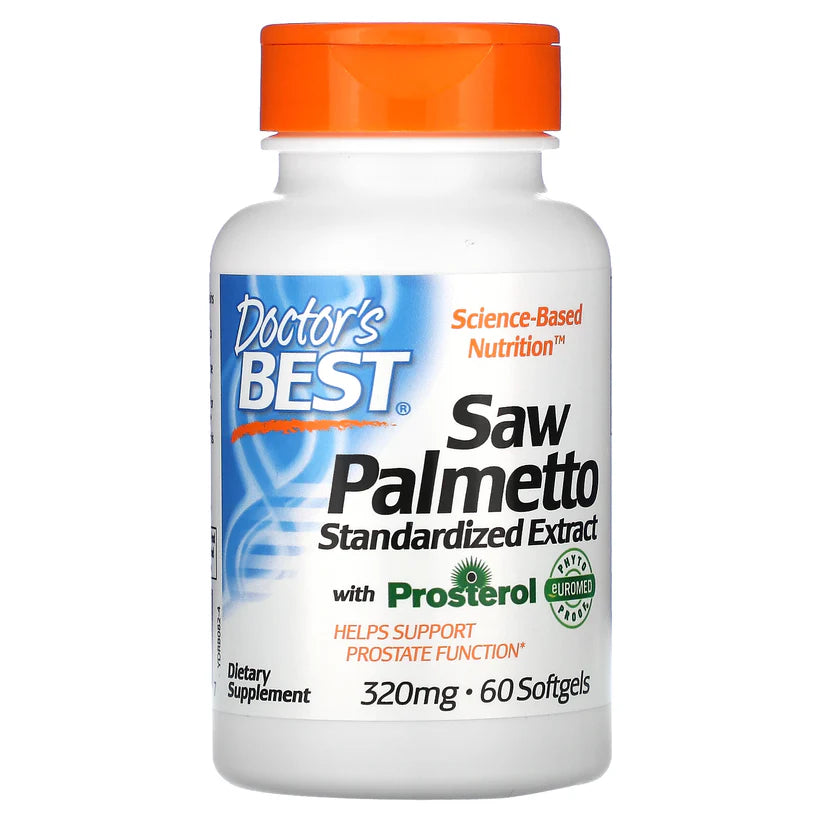 DOCTOR'S BEST Saw Palmetto Standardized Extract  with Prosterol, 320mg 60 - 180 softgels