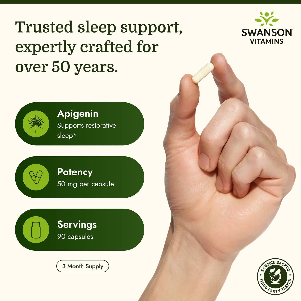 Swanson Apigenin 50mg 90 Vegan Capsules how to use