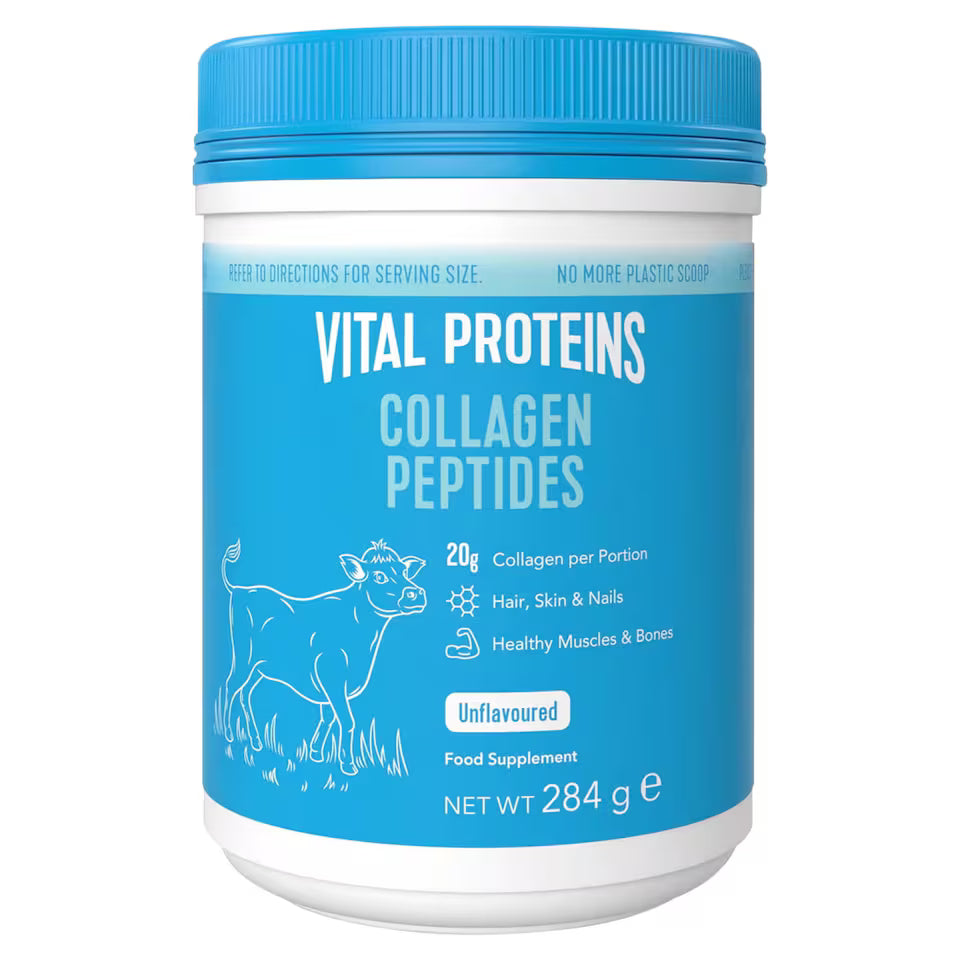 Vital Proteins collagen peptides unflavoured powder 284g container front view