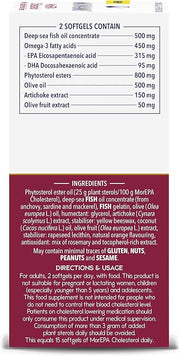 Supplement facts label for Minami MorEPA showing plant sterols, EPA, and botanical extracts.