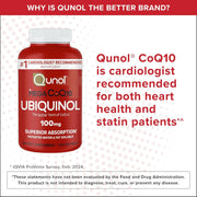 Qunol Mega Ubiquinol CoQ10 100mg Softgels