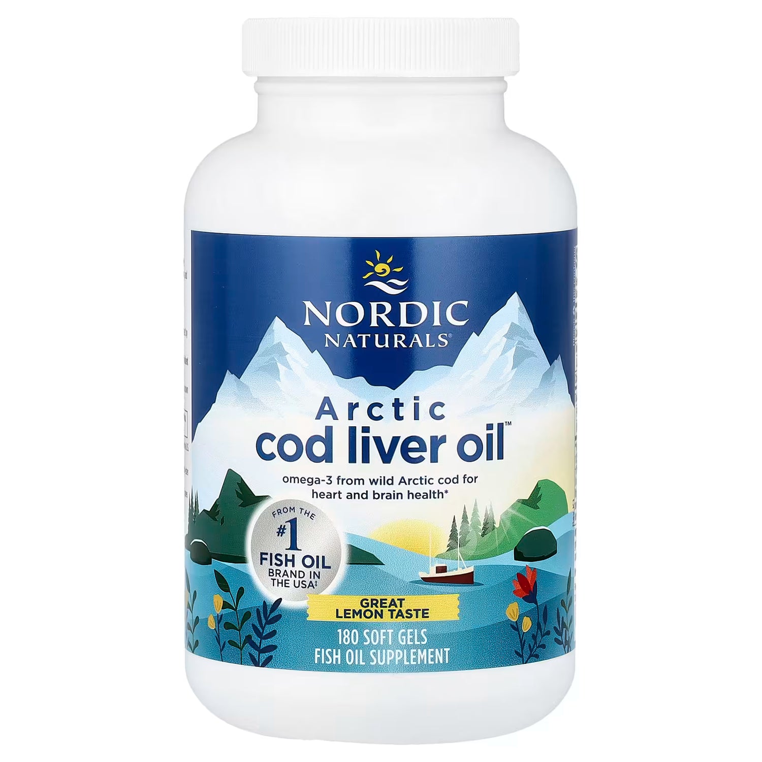 Nordic Naturals Arctic Cod Liver Oil Lemon Soft Gels - 750mg Omega-3s