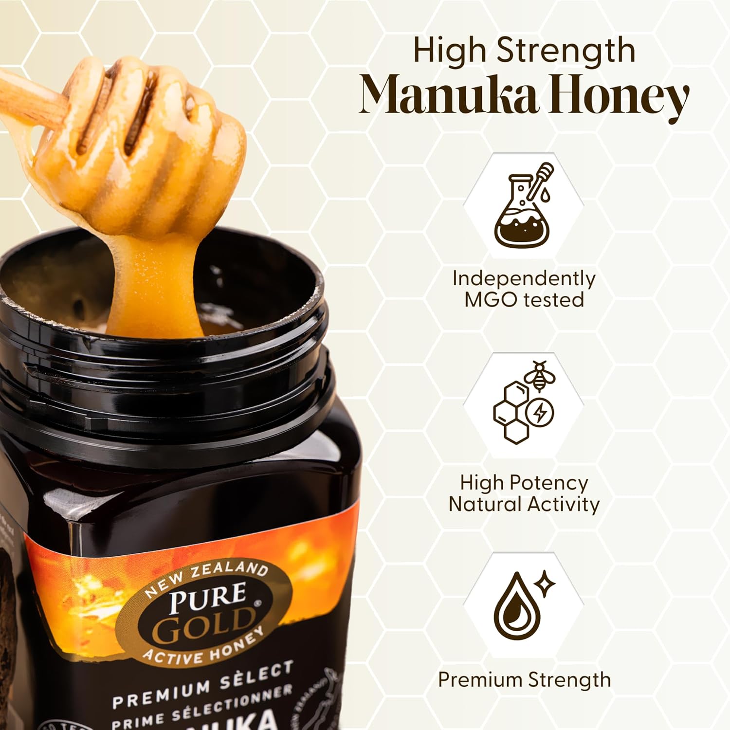 Pure Gold Premium Select Manuka Honey 300+ MGO - 250g