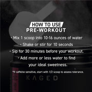 How to Use: Kaged Original supplement powder mixing instructions 564g