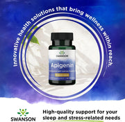 Swanson Apigenin 90 Capsules | 50 mg Bioflavonoid | Calming & Relaxation Support