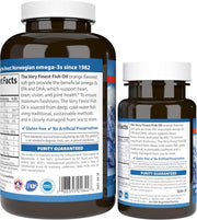 Supplement facts, ingredients & barcode image: Carlson fish oil omega 3 EPA DHA supplement facts  orange softgels 150 count