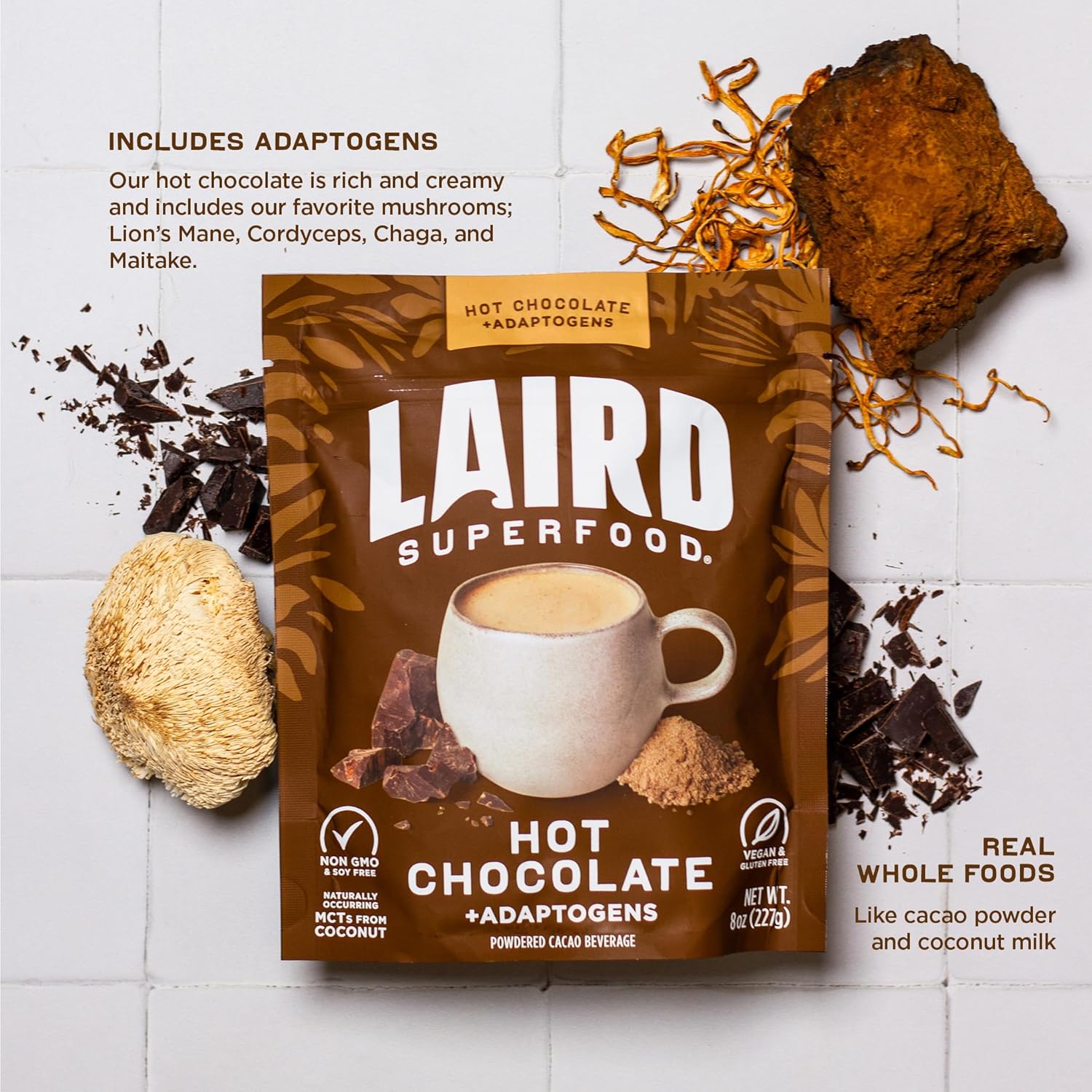 Laird Superfood Hot Chocolate with Mushrooms – 227g