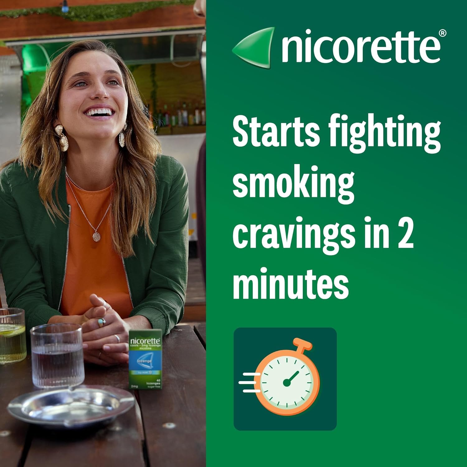 Nicorette Cools 2mg Lozenges Icy Mint – 160 Count