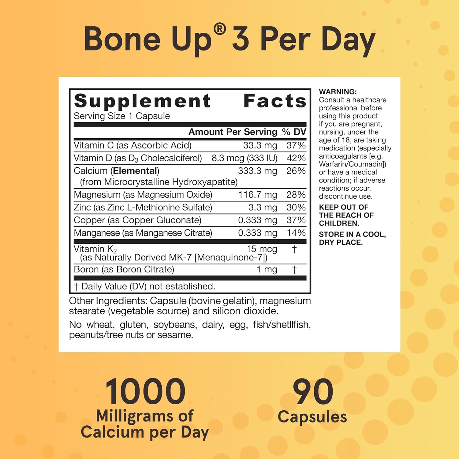 Jarrow Formulas BoneUP 3-Per Day – 90 or 180 Capsules