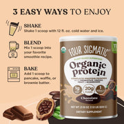 How to Use: Four Sigmatic Chocolate protein powder in a shaker with liquid.