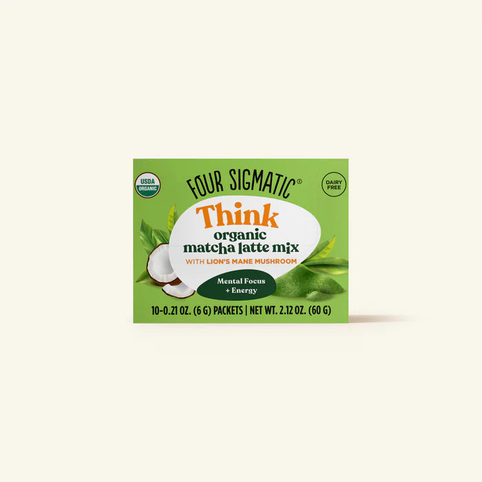 Four Sigmatic Think Organic Matcha Latte Mix with Lion’s Mane Mushrooms.