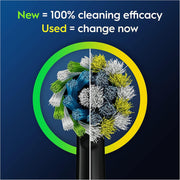 Oral-B Pro Cross Action Replacement Brush Heads, Black - 8 Pack