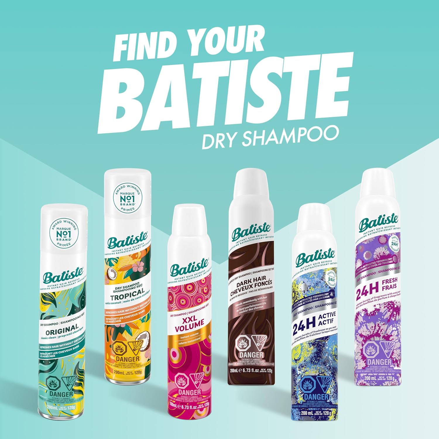 Batiste Dry Shampoo Original Classic Fresh - 200ml For Refreshed Hair On-The-Go variants