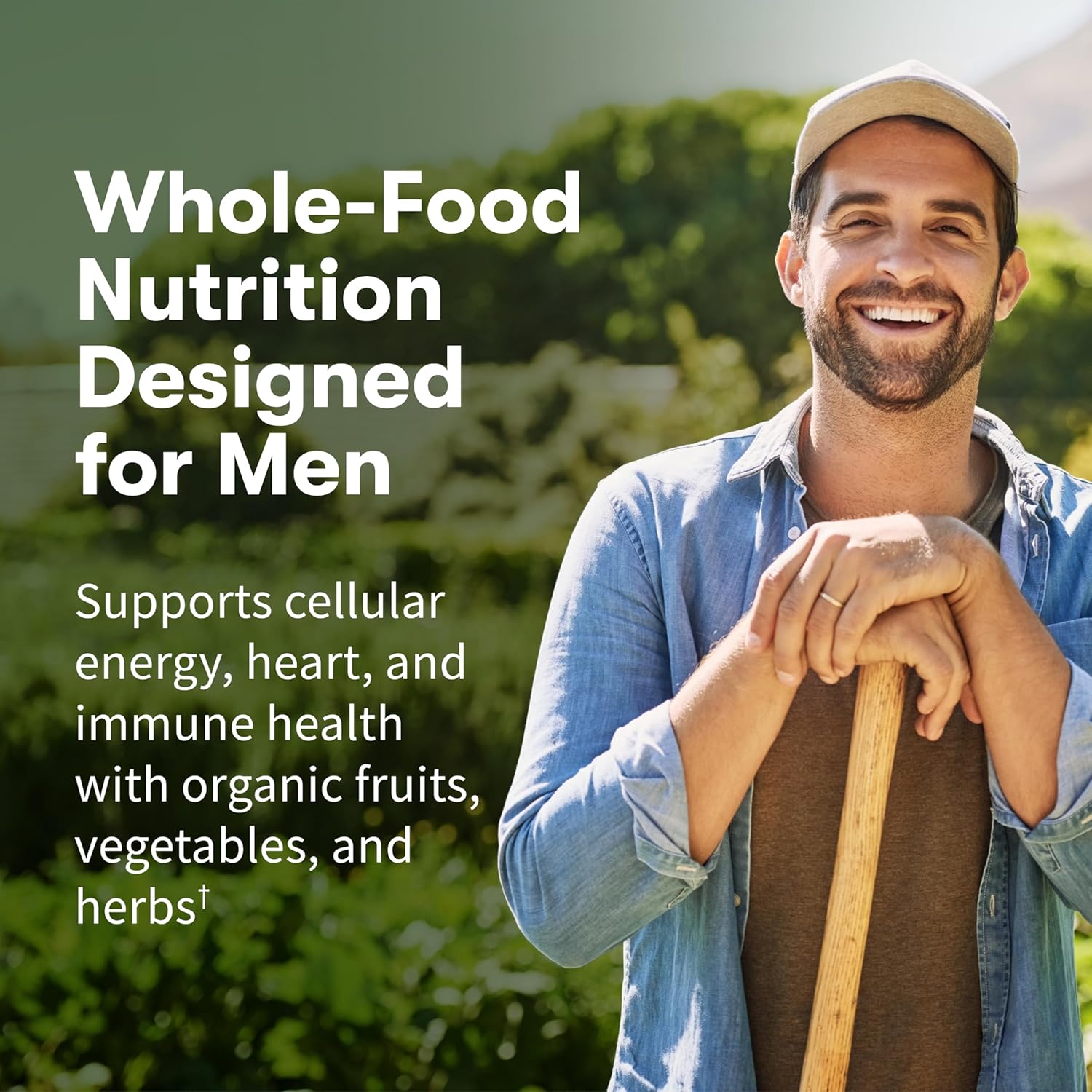 Garden of Life Organics Once Daily Whole Food Multivitamin Vegan Tablet for Men