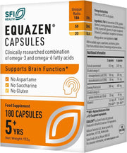 Box of Equazen Capsules by SFI Health with nutritional information and product details.
