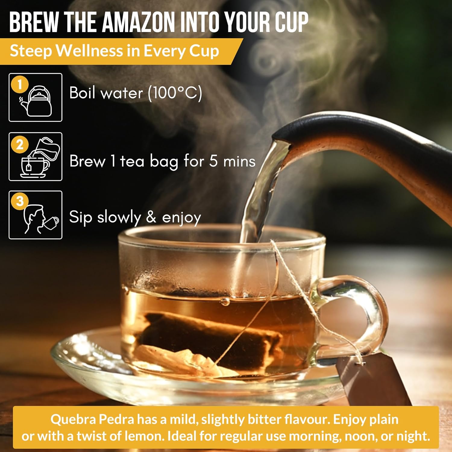 Rio Amazon Quebra Pedra Tea Infusion brewing instructions herbal tea 40 teabags