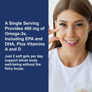 How to Use: Carlson Cod Liver Oil lemon softgel capsules daily use omega supplement 180 count