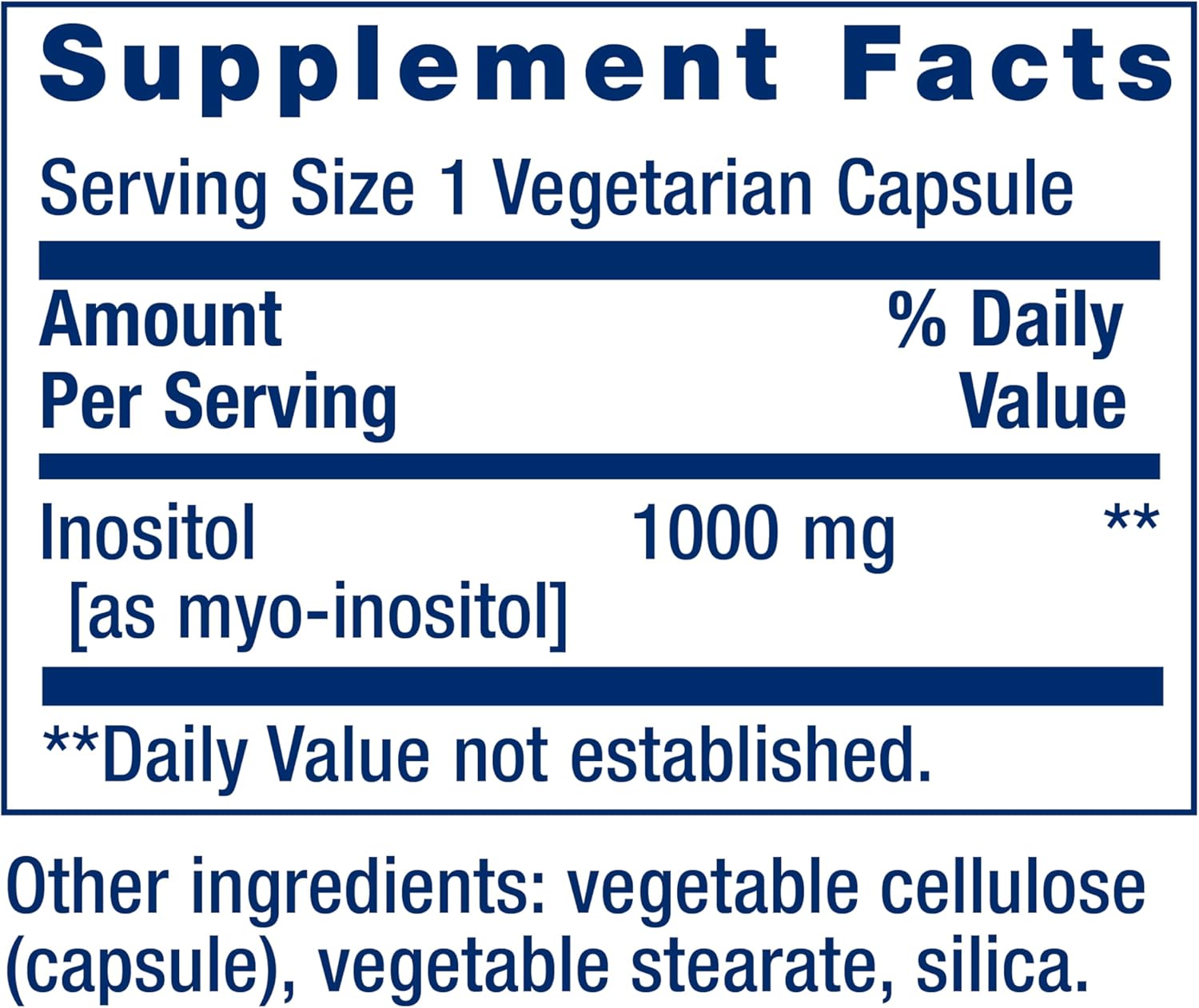 Life Extension Inositol Caps - 1000 mg Myo-Inositol Per Serving - 360 Veg Caps