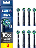 Oral-B Pro Cross Action Replacement Brush Heads, Black - 8 Pack
