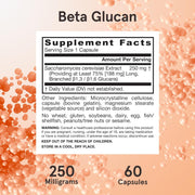 Jarrow Formulas Beta Glucan 250mg 60 capsules