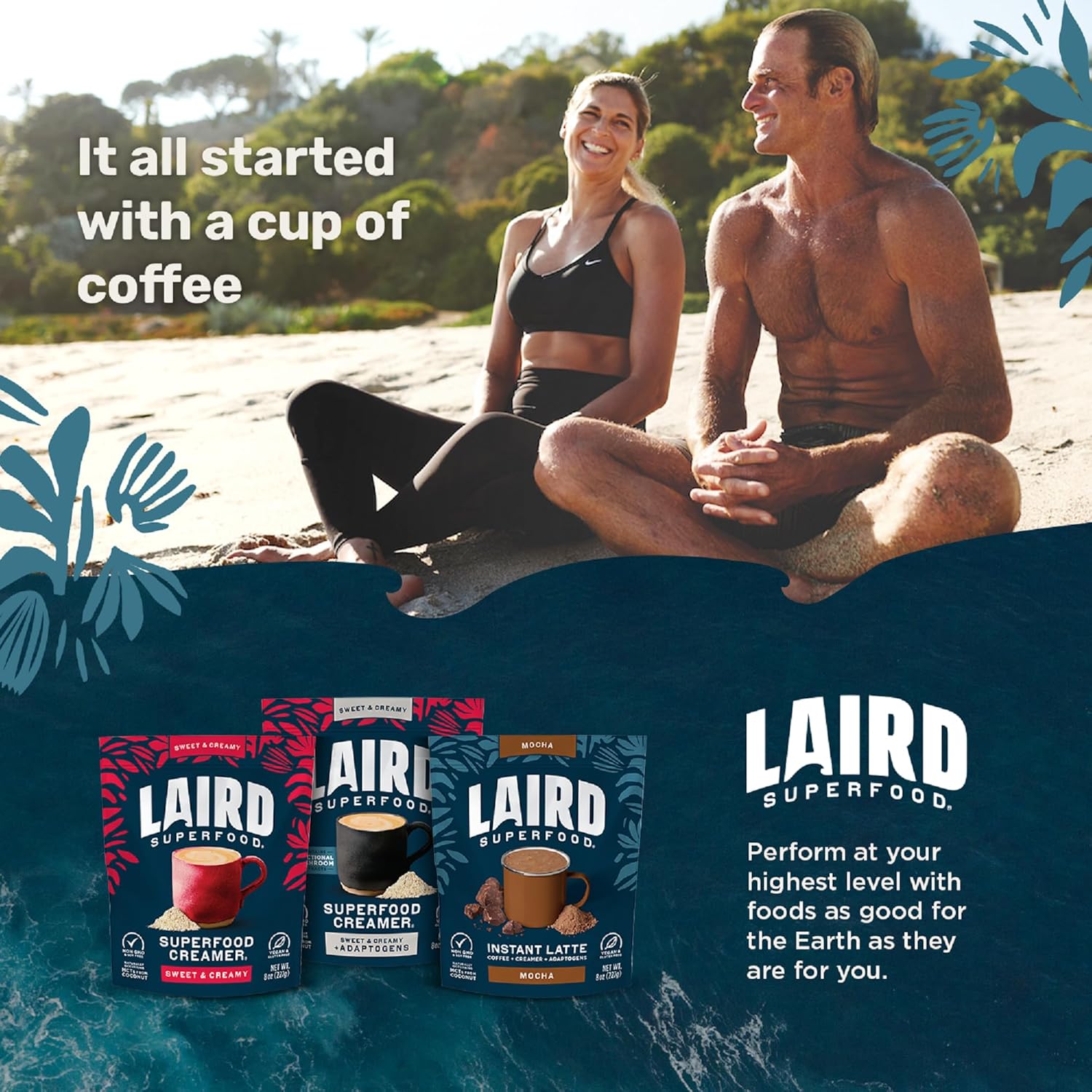 Laird Superfood Non-Dairy Coffee Creamer, Mocha – 227g & other variants.