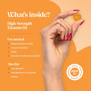 Novomins Vitamin D3 Gummies - 4000 IU, Mango Flavour - 60 Count