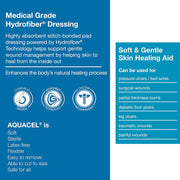 Aquacel Extra 15cm x 15cm Hydrofiber Dressing for Exuding Wounds - 5 Count