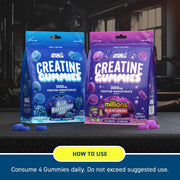 How to Use Image: Applied Nutrition creatine gummies 80 pack taking four gummies daily