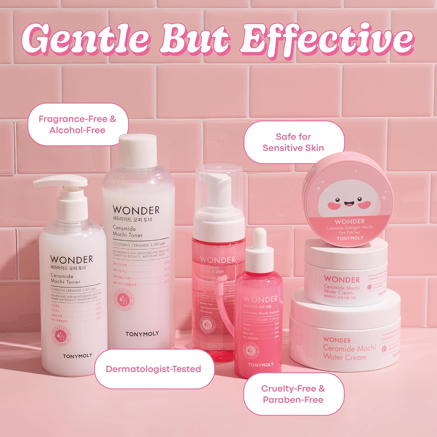 Tonymoly Wonder Ceramide Mochi Milky Toner Set 500ml+100ml