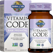 Garden of Life Vitamin Code Raw Prenatal Multivitamin bottle & box 90 vegan capsules