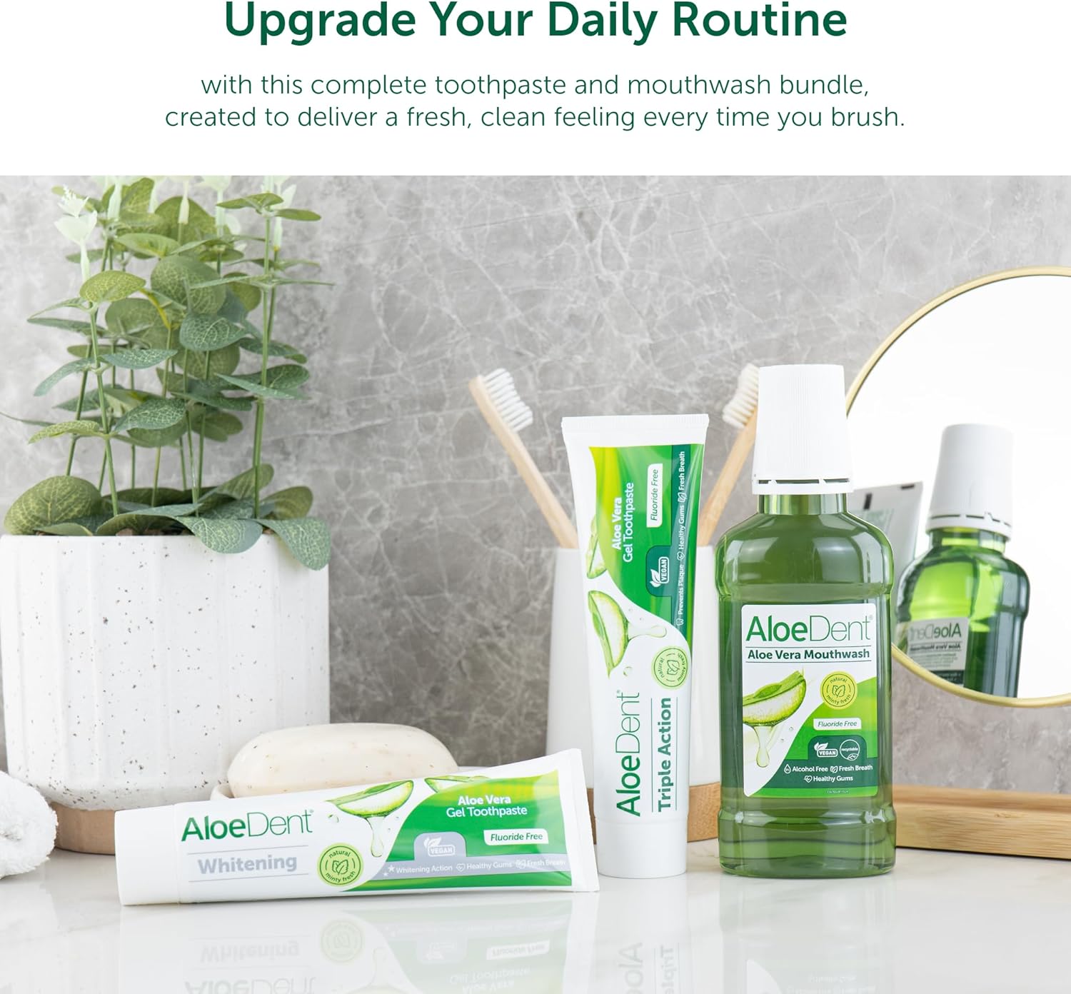 Aloe Dent Triple Action Aloe Vera Toothpaste Fluoride Free - 100ml daily routine