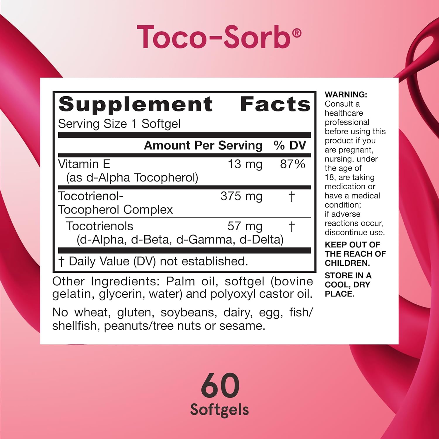 Jarrow Formulas Toco-Sorb® – 60 Softgels
