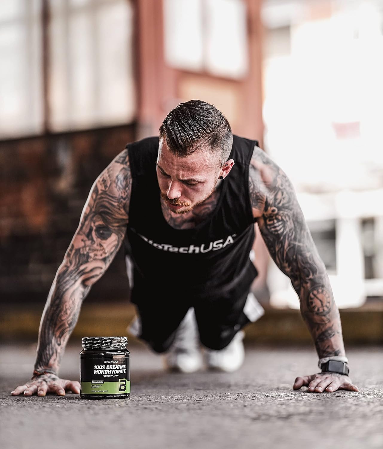 BioTechUSA 100% Creatine Monohydrate - Micronized for Mixability, Unflavored