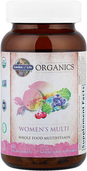 Garden of Life Organics Women's Multivitamin bottle  60 vegan tablets.