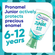 Sensodyne Pronamel Junior Bubble Mint Toothpaste 6–12 Years 50ml packaging showing product directions