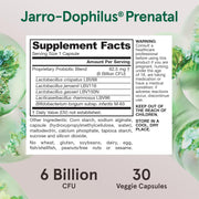 Jarrow Formulas Jarro-Dophilus® Prenatal – 6 Billion CFU, 30 Veggie Capsules