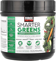 Force Factor Smarter Greens superfoods powder container with label