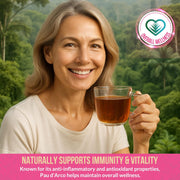 Rio Amazon Pau D'Arco Tea Infusion prepared herbal beverage 40 teabags