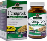 Nature’s Answer Fenugreek Seed vegetarian capsules 90 count bottle & box front view