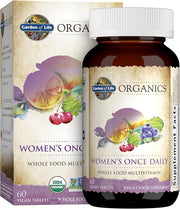 Garden of Life Organics Once Daily Women's Multivitamin bottle & box 60 tablets