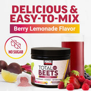 Force Factor Total Beets Beet Root Powder, Berry Lemonade Flavor, 30 Servings 201g