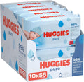 Huggies Pure Baby Wipes Fragrance Free - 10 x 56 Wipes