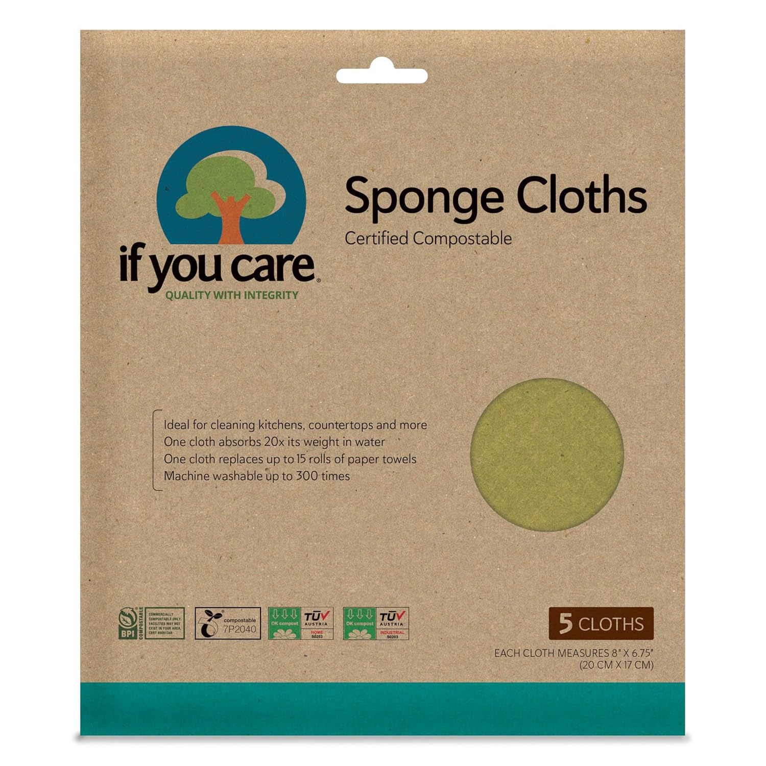 If You Care 100% Natural Sponge Cloths - Reusable & Washable
