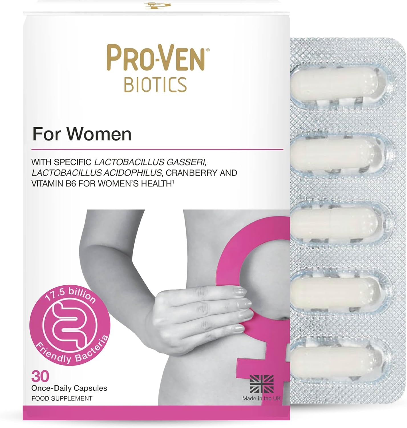 Front Image: ProVen probiotics for women 17.5 billion capsules 30 count box front