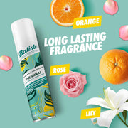 Batiste Dry Shampoo Original Classic Fresh 200ml can on rose, lily and orange fragrance